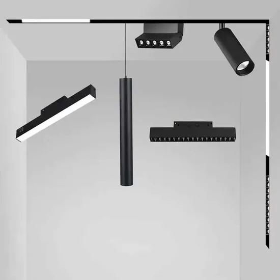 Indoor Magnetic Track System for Stretch Ceilings Recessed LED Ceiling Spotlights Track Linear Light 