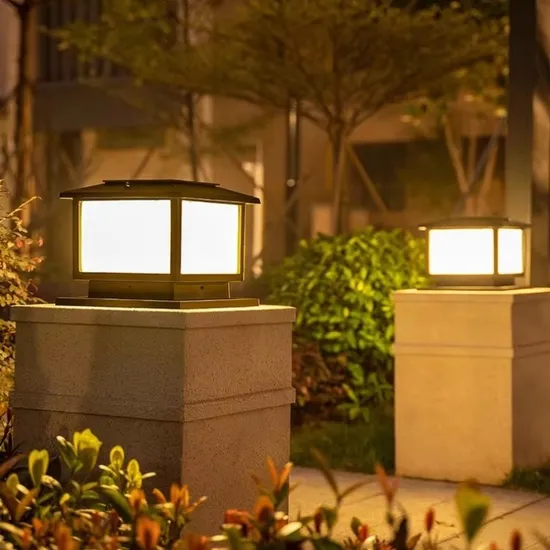 Garden Solar Outdoor Waterproof Courtyard Lights Wall Gate Square Solar Outside Light Pillar Lights 