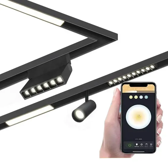 110mm 220mm 330mm Linear Magnetic Track Lights 20mm System Track Rail 1m 1.5m 2m LED Magnetic Track Rail Lighting System 