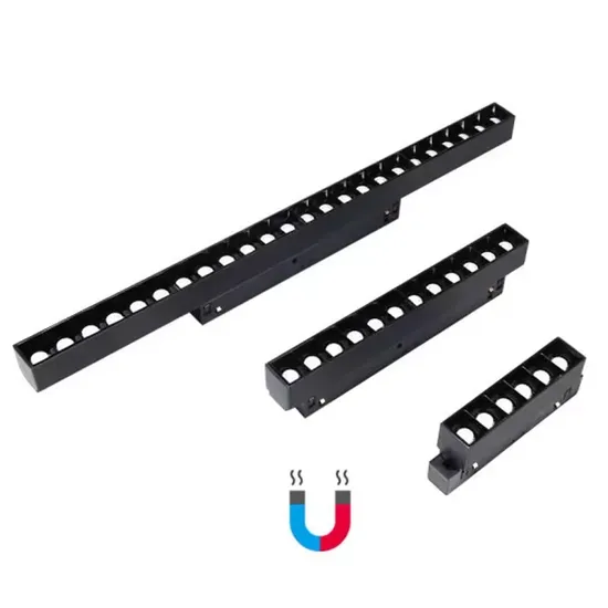 48V Ultra Thin LED Magnetic Track Rail 12W Grille Flood LED Aluminum Rail Linear Grille Spots Lights 