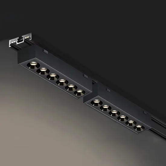 Ultra Thin 25mm Track Lighting Magnetic Track Surface Installation with Purple Bee Adjustable Light 
