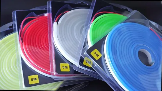 Neon LED Light DC12V/24V RGB UL Flexible Waterproof IP67 Silence 6/12mm LED Ribbon Rope Fixel Tube Light DIY LED White 2.5cm Cut 