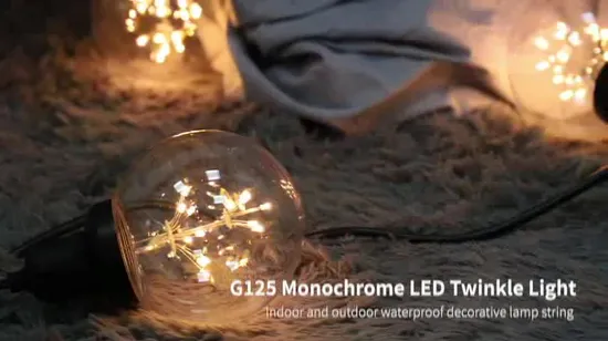 LED Colorful Light String Warm White Christmas Decorative G125 LED String Light 