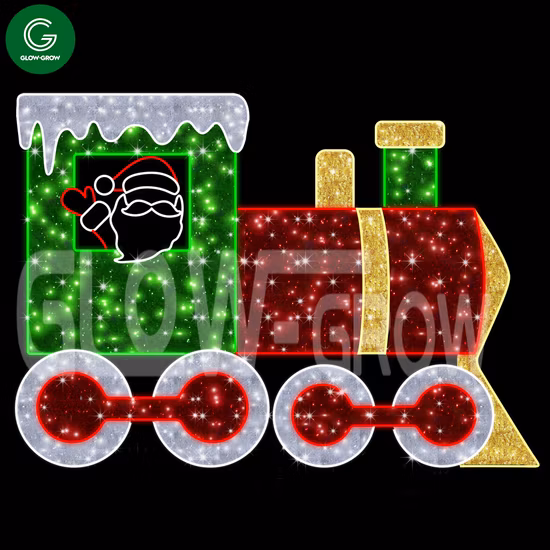 Decorative Event Garden Park 3D LED Santa Clause Motif Lights for Street/Shopping Mall